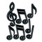 Party Central Club Pack of 84 Black Musical Note Party Decorations 13"